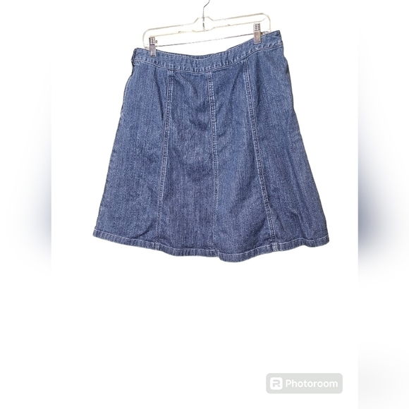 Vintage L.L.Bean jean skirt Size 14 pockets - Picture 1 of 3